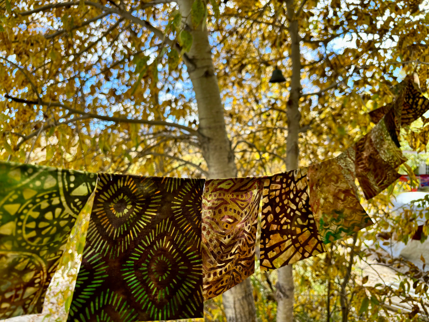 Earth-tone and geometric hippie Flags for Garden