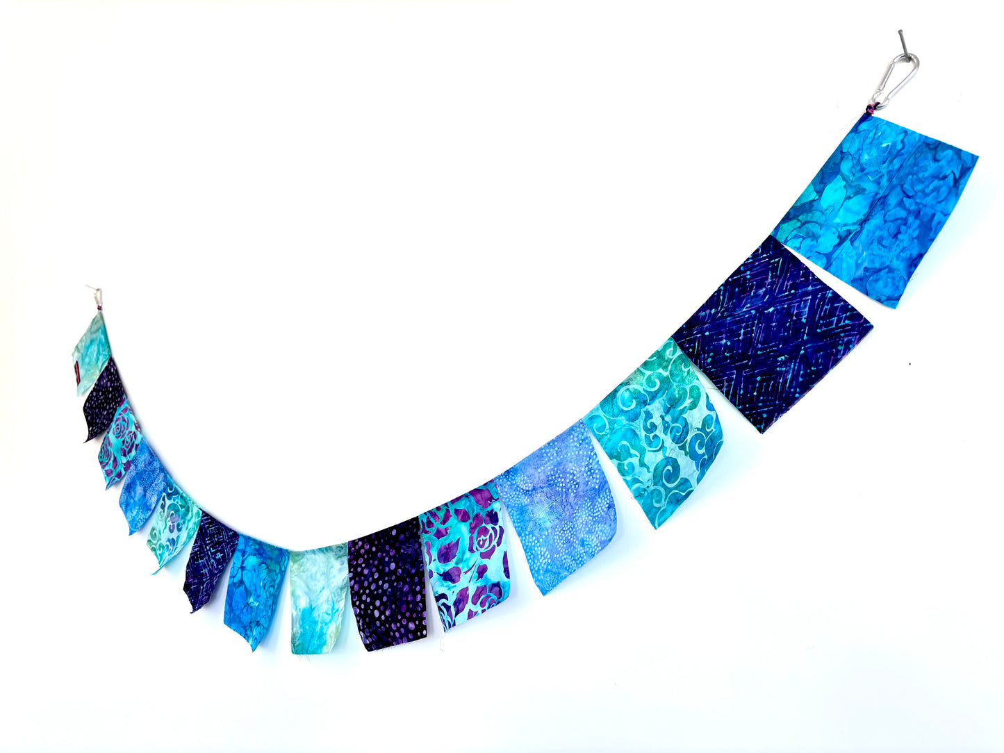 Blue Floral Prayer Flags for Gardens