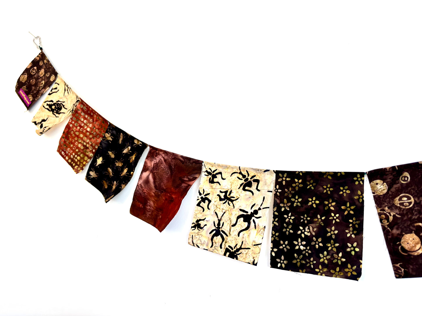 Brown Bugs and Beetles Garden Prayer Flags