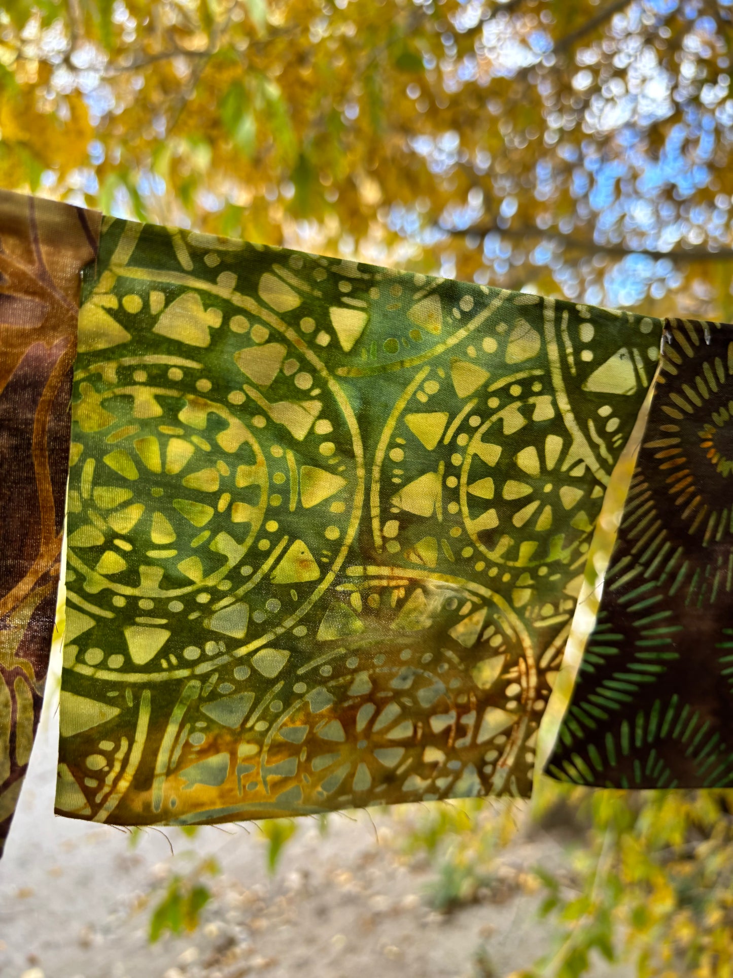 Earth-tone and geometric hippie Flags for Garden