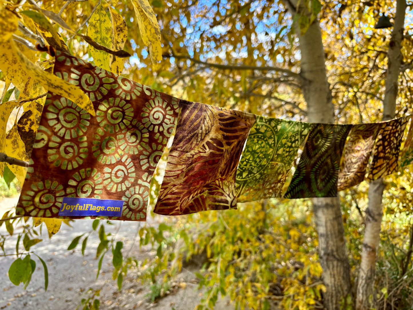 Earth-tone and geometric hippie Flags for Garden