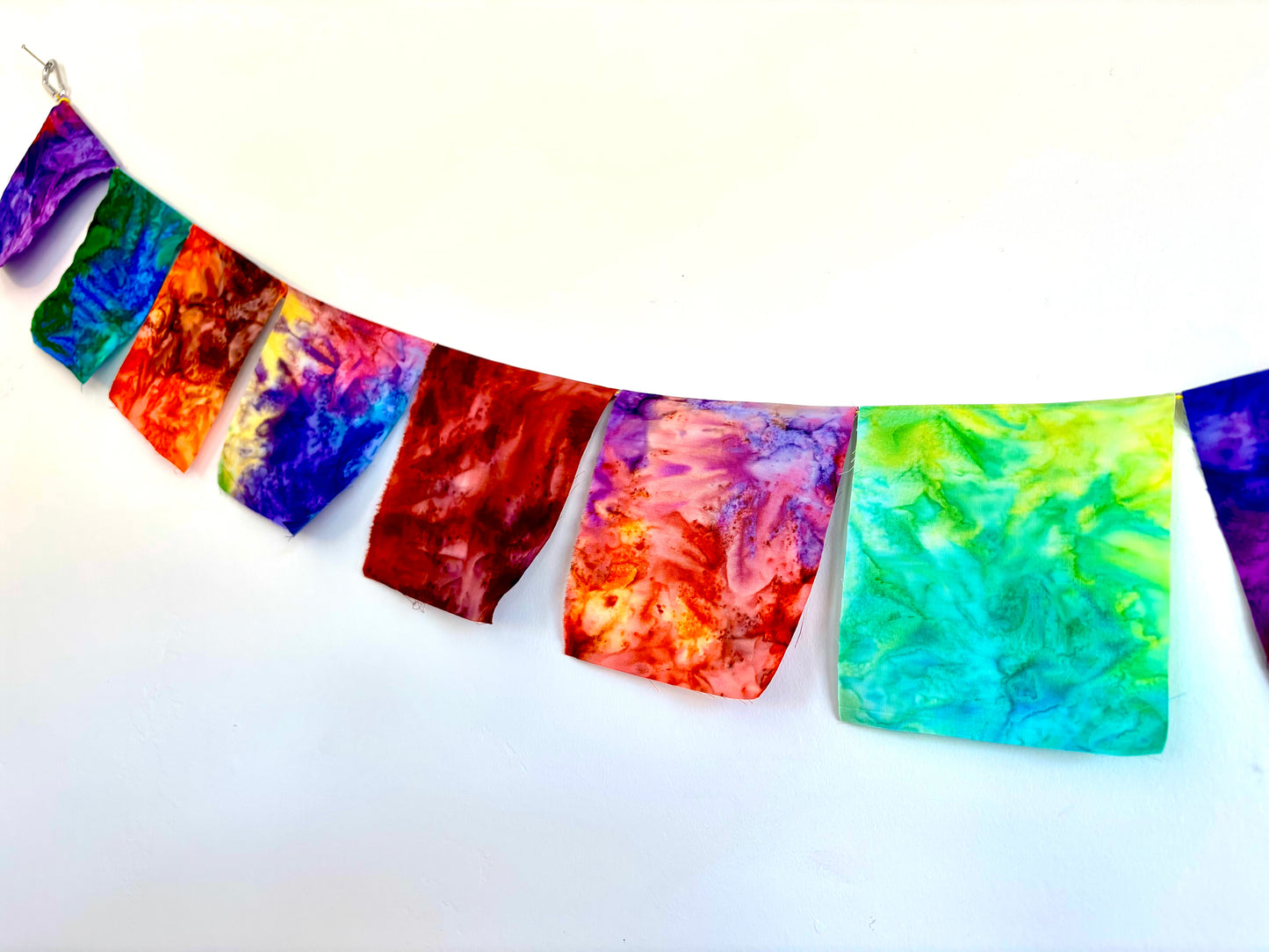 TieDye Fabric Prayer Flags
