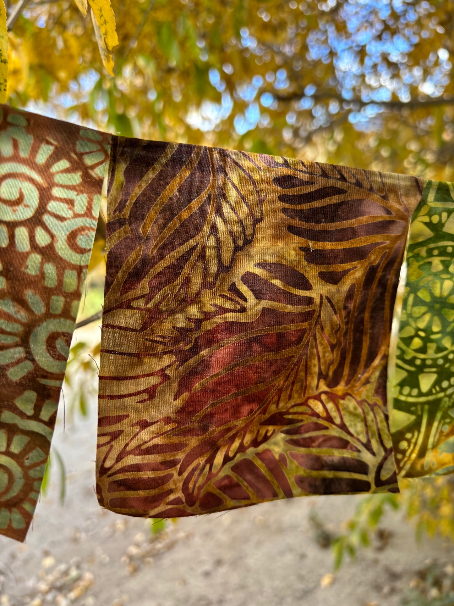 Earth-tone and geometric hippie Flags for Garden