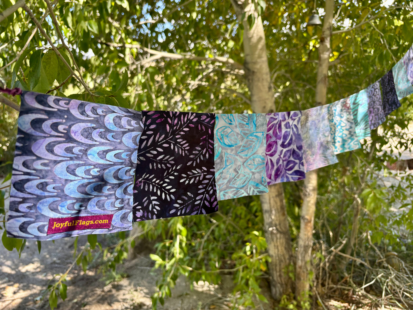 Peaceful Purple and Blue  Prayer Flags