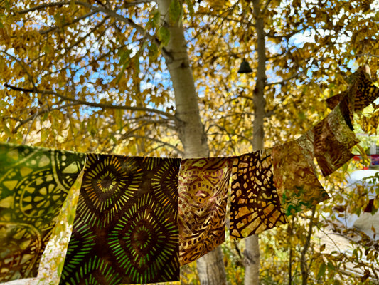 Earth-tone and geometric hippie Flags for Garden