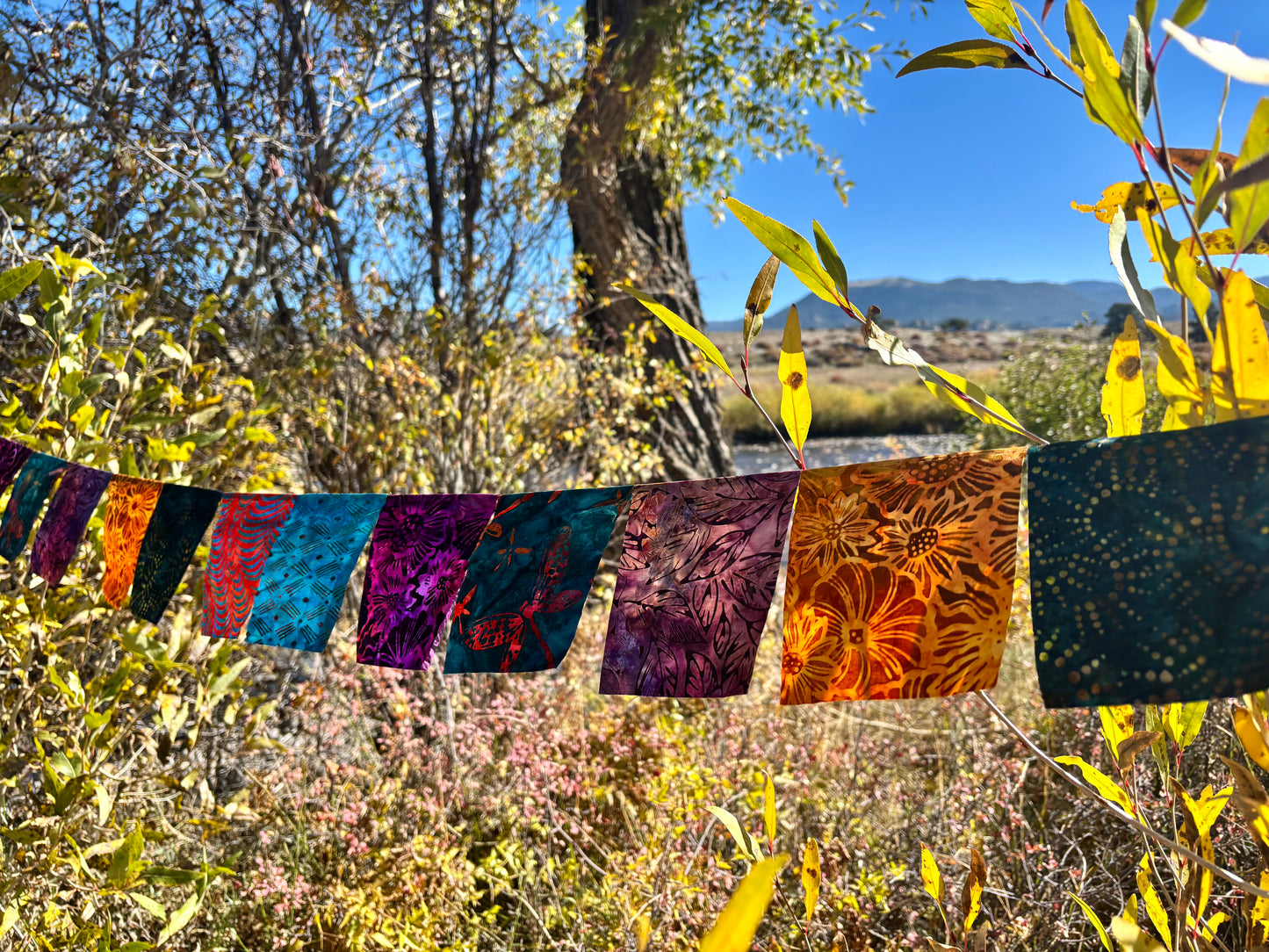 Dragonfly and floral themed wall hanging