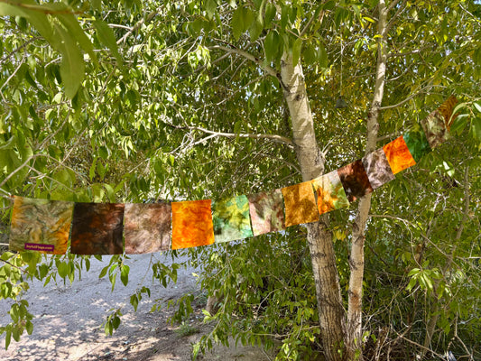 Autumn Tie Dye Themed Prayer Flags