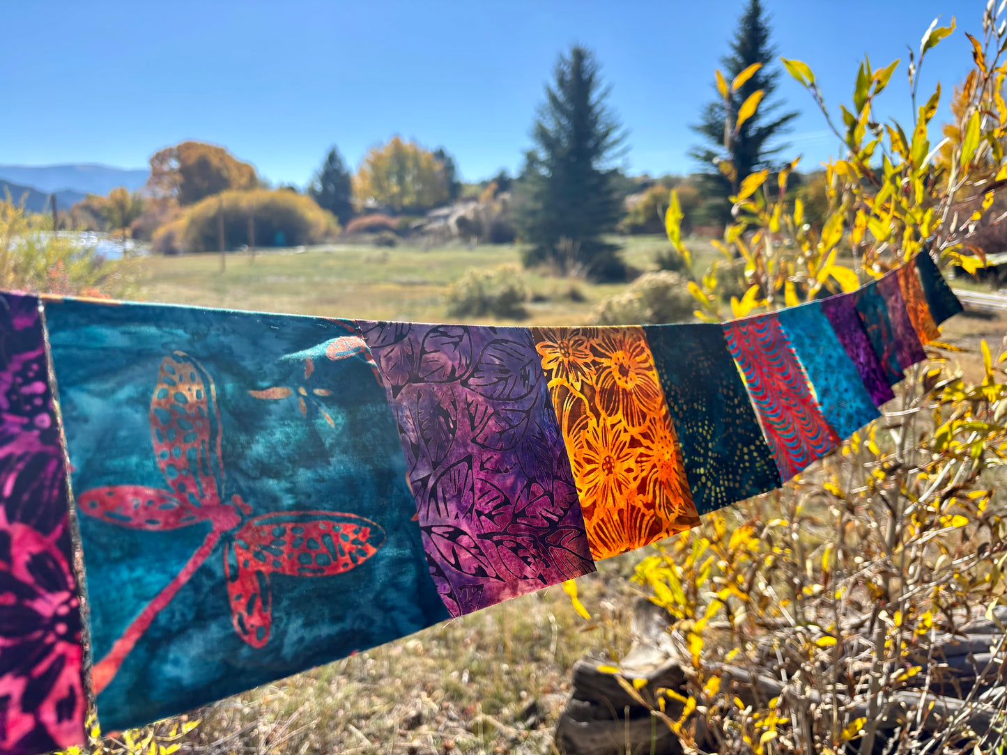 Dragonfly and floral themed wall hanging