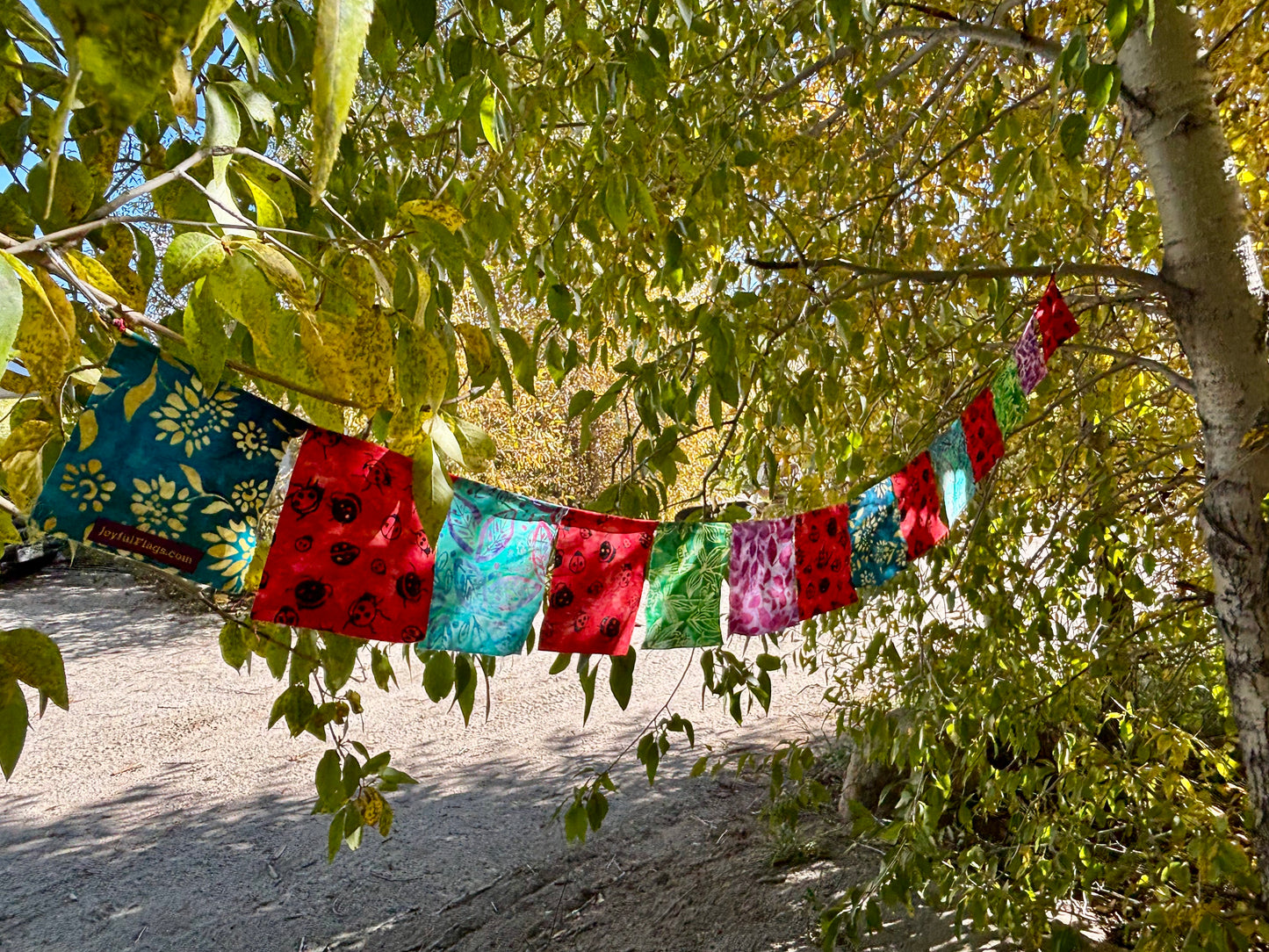 Lady Bug and Leaf Prayer Flags
