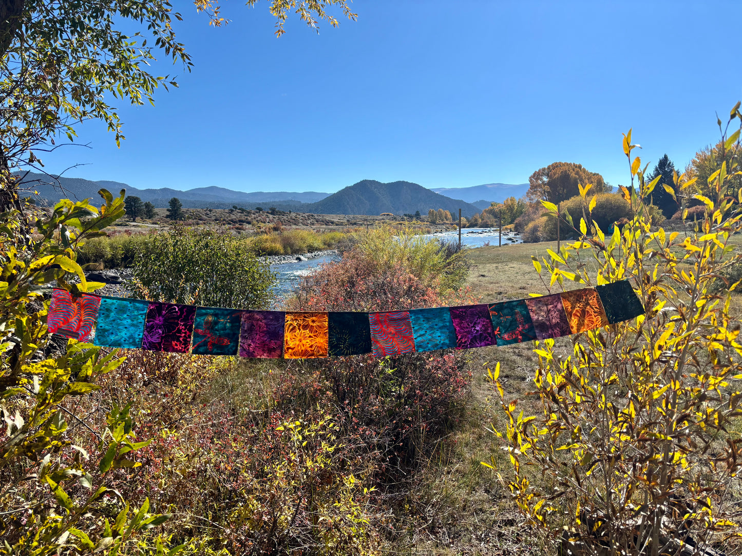 Dragonfly and floral themed wall hanging