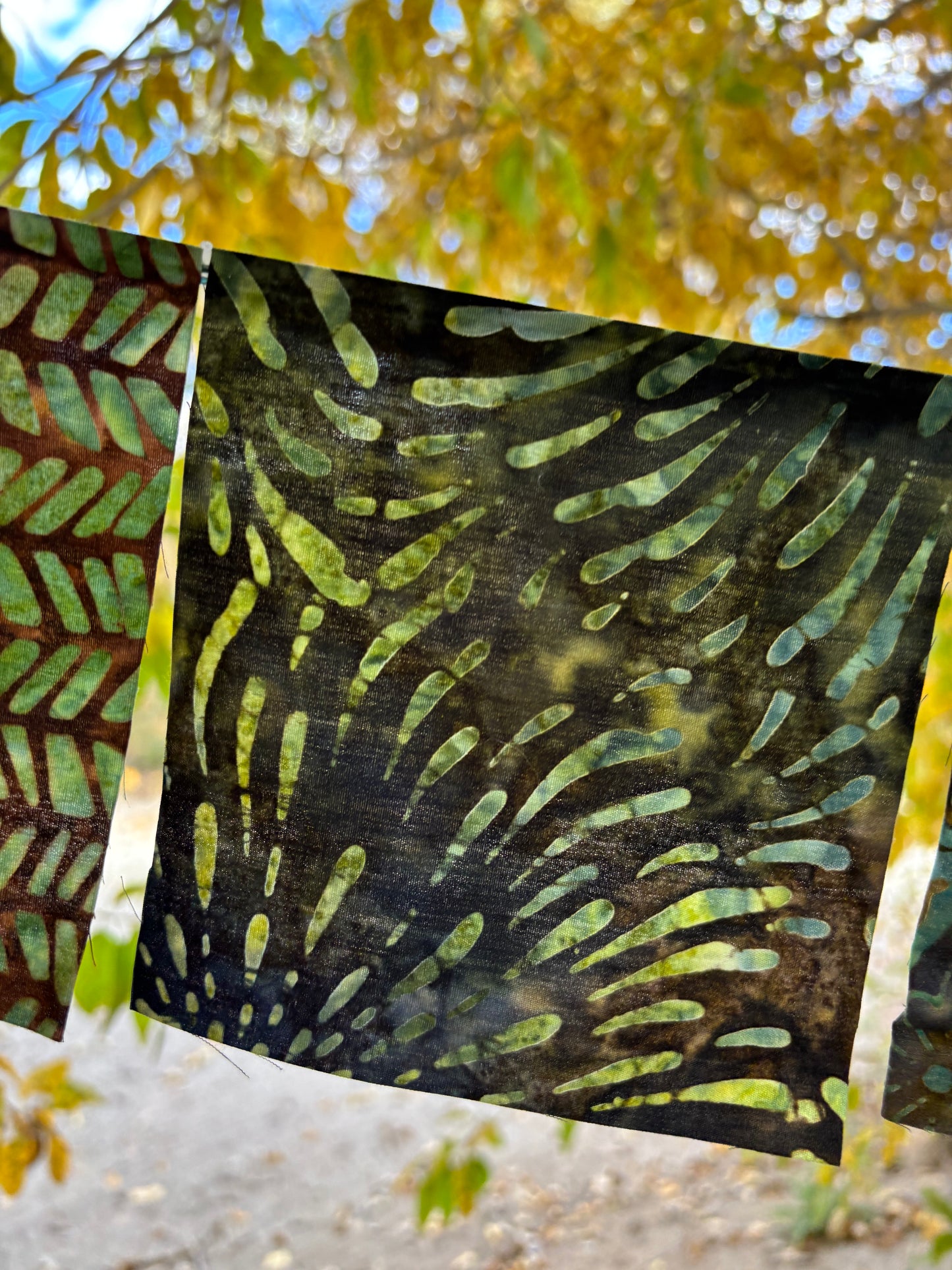 Earth-tone and Deep Green Prayer Flags for Garden