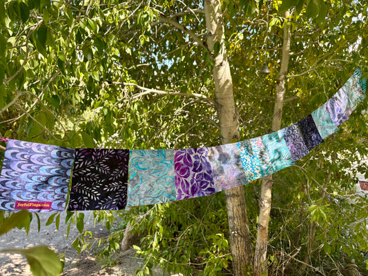 Peaceful Purple and Blue  Prayer Flags